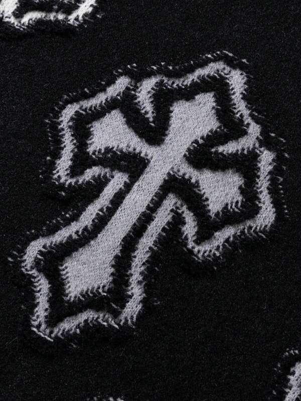 PALE ALTAR — Distressed Cross Sweater