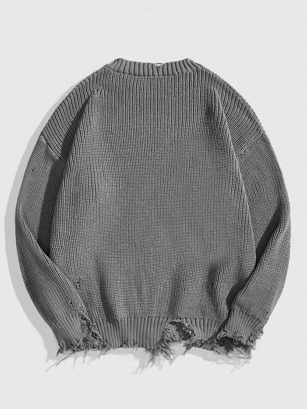 FALLEN WING — Distressed Knit Sweater