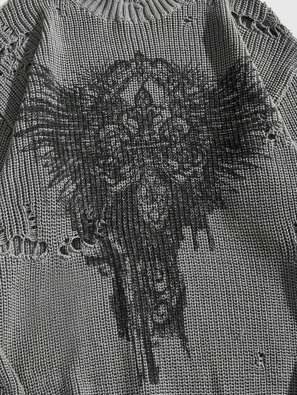 FALLEN WING — Distressed Knit Sweater