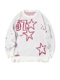 STARFALL 57 — Distressed Knit Sweater