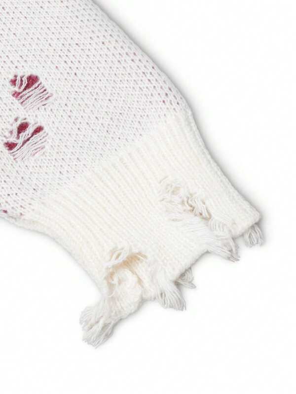 STARFALL 57 — Distressed Knit Sweater