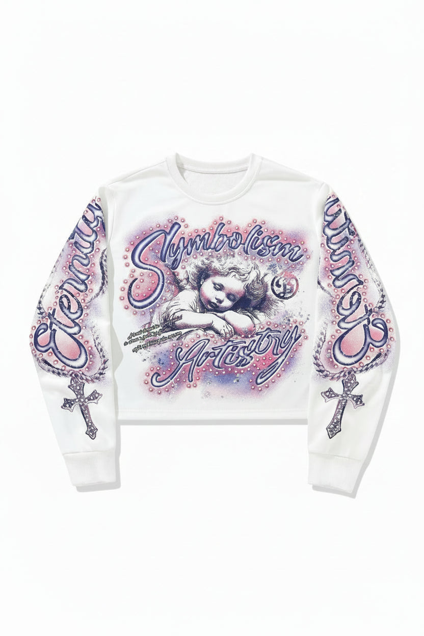 Slymbolism Artistry Eternity Crop Sweatshirt