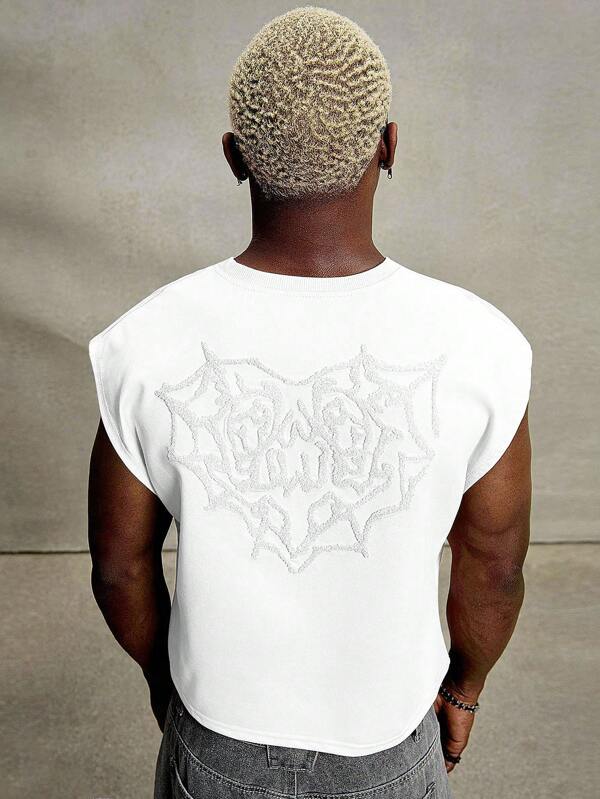 Gothic Web Embroidery Crop Tank Top