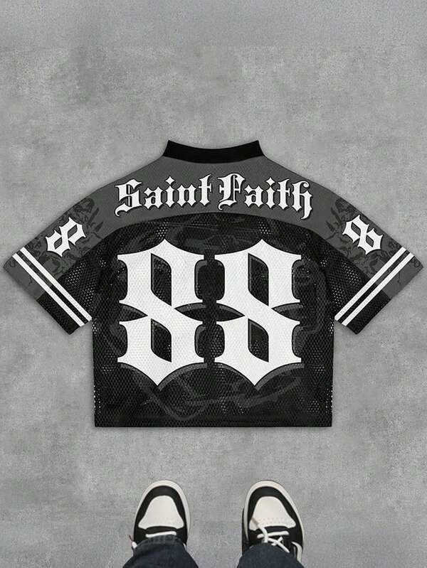 Saint Faith 88 Mesh Jersey Tee Black