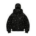 CROSS SIGNAL — Rhinestone Zip Hoodie