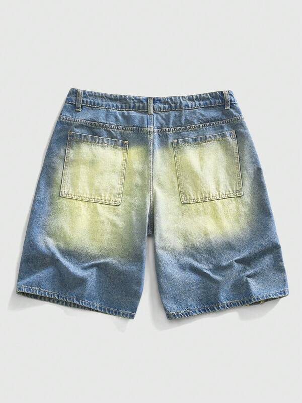 Holy Cross Distressed Denim Shorts