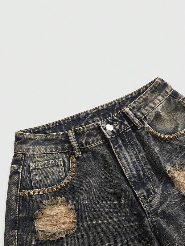 Vintage Stud Denim Shorts