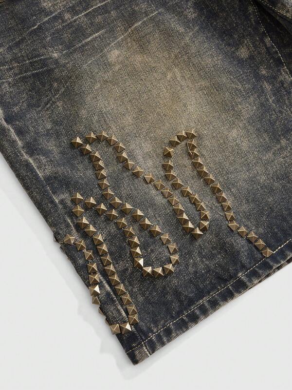Vintage Stud Denim Shorts