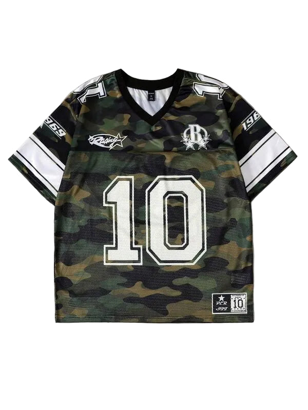 Camo B&W #10 Mesh Jersey Tee