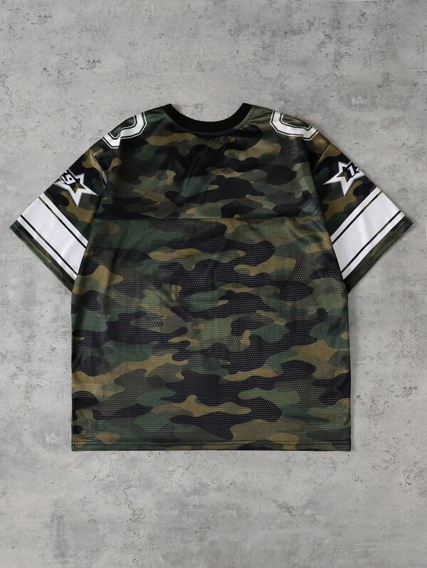 Camo B&W #10 Mesh Jersey Tee