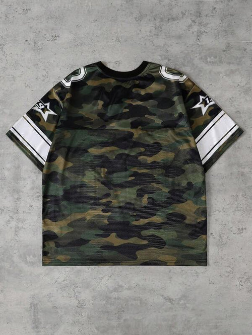 Camo B&W #10 Mesh Jersey Tee