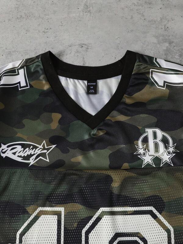 Camo B&W #10 Mesh Jersey Tee