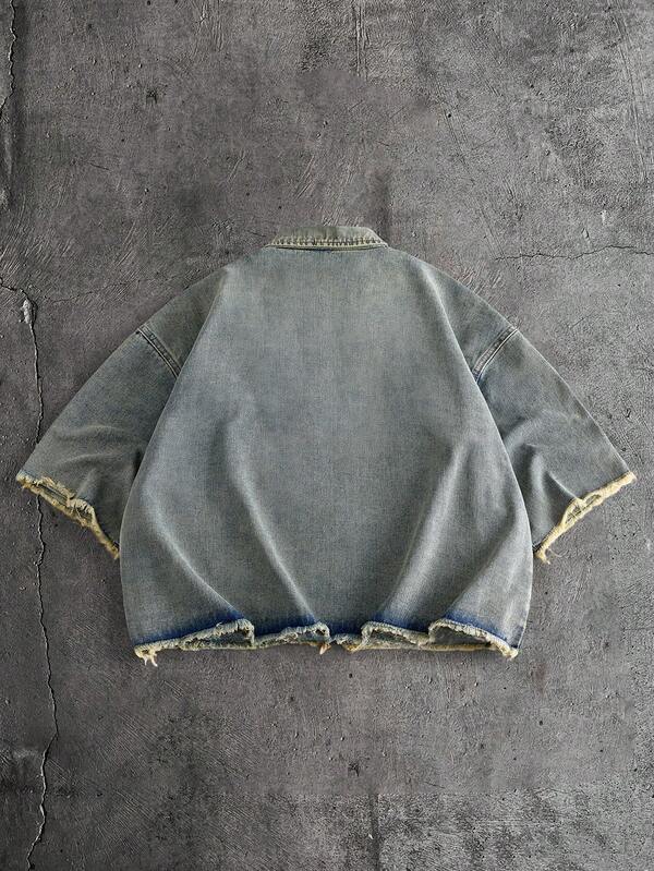Holy Cross Distressed Denim Jacket