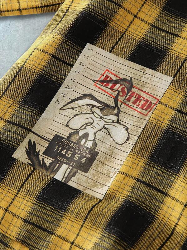 Bugs Bunny Wanted Plaid Shirt