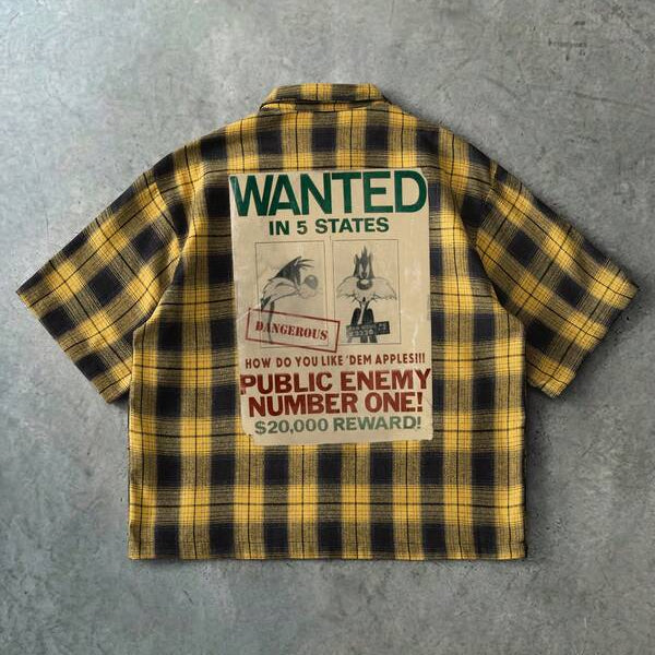 Bugs Bunny Wanted Plaid Shirt