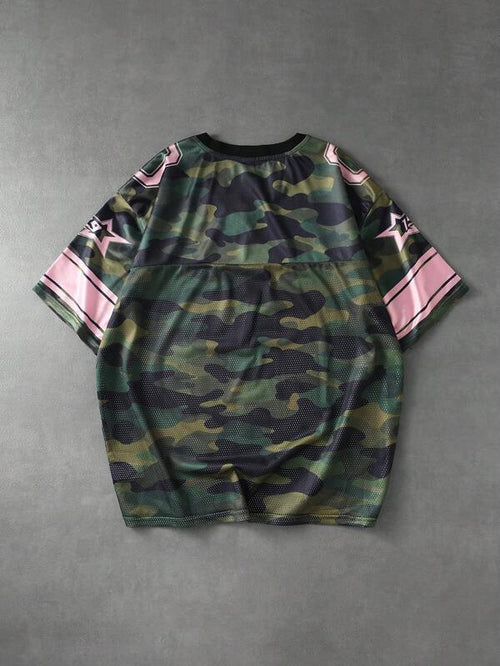 Camo Pink #10 Mesh Jersey Tee
