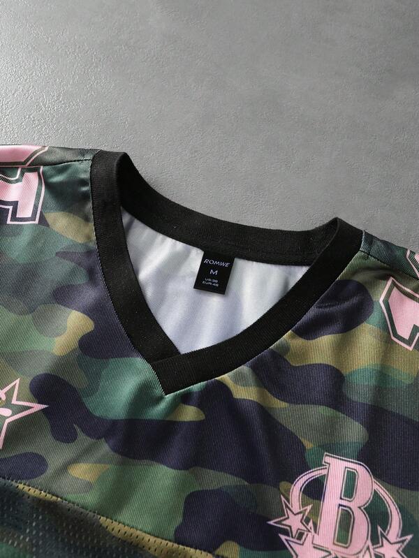 Camo Pink #10 Mesh Jersey Tee