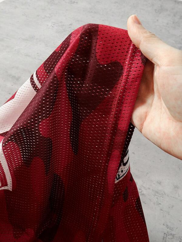 Red Camo 1969 B-Star #10 Mesh Jersey Tee