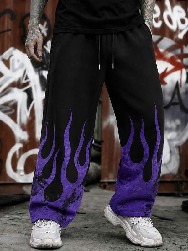 VIOLET BLAZE — Flame Wide-Leg Pants