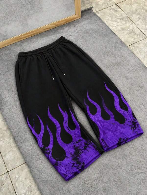 VIOLET BLAZE — Flame Wide-Leg Pants