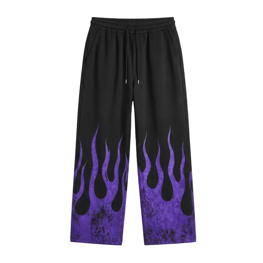 VIOLET BLAZE — Flame Wide-Leg Pants