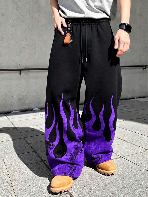 VIOLET BLAZE — Flame Wide-Leg Pants