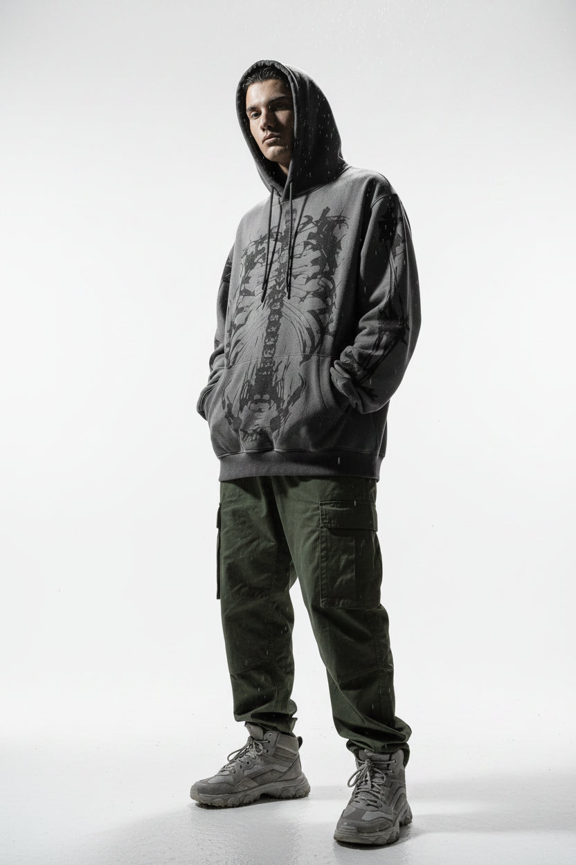 Skeleton Washed Hoodie