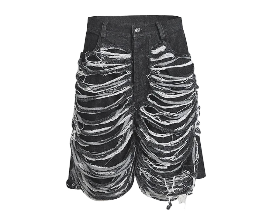 Extreme Slash Denim Shorts