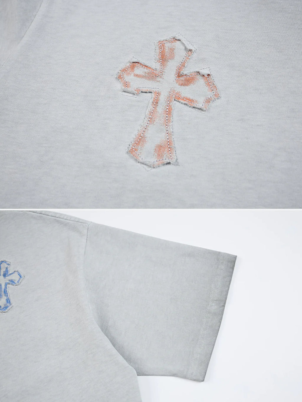 Multi Cross Tee — Washed Grey