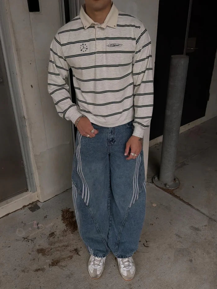 Triple Stripe Barrel Jeans