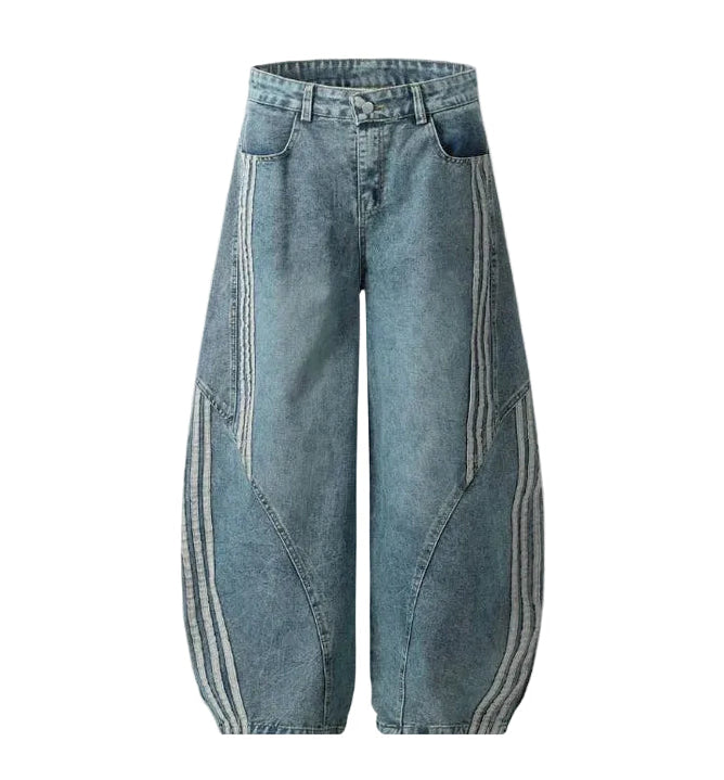Triple Stripe Barrel Jeans