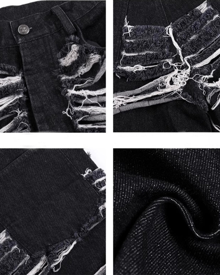 Extreme Slash Denim Shorts