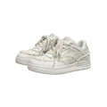 Frayed Star Low Sneaker — Cream