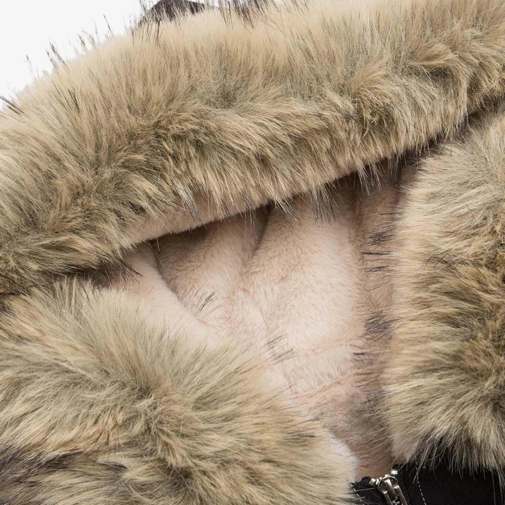 Fur-Lined Technical Bomber Jacket