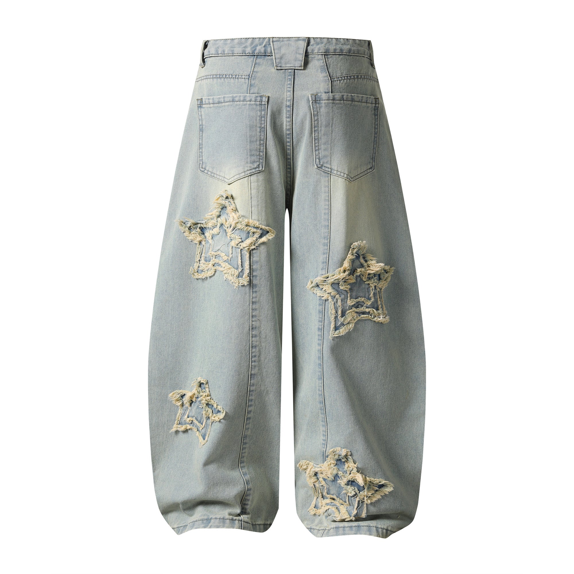 Star Frayed Denim — Ice Blue