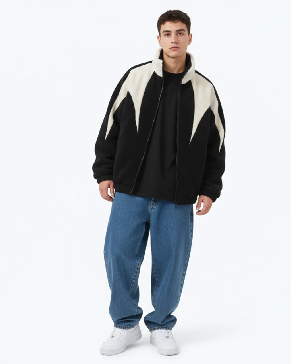 Fleece Bicolor Zip Jacket