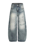 Distressed Vintage Denim — Washed Blue