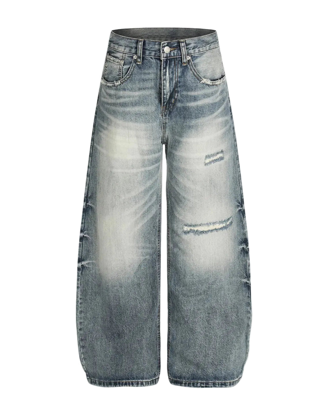 Distressed Vintage Denim — Washed Blue