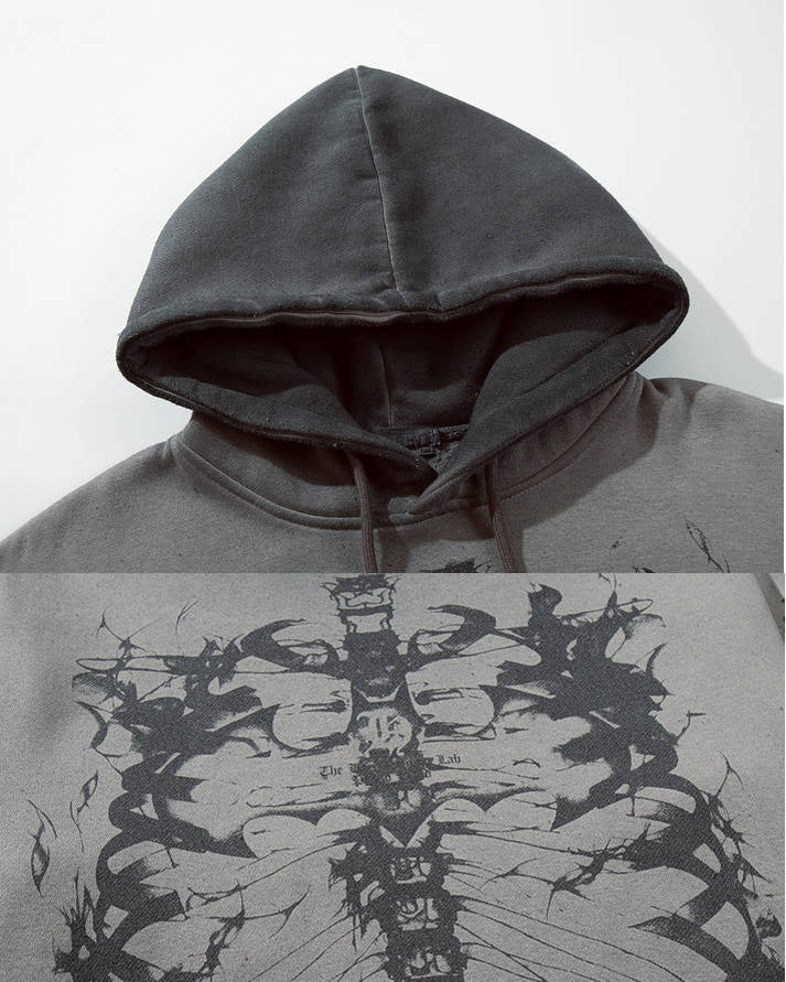Skeleton Washed Hoodie