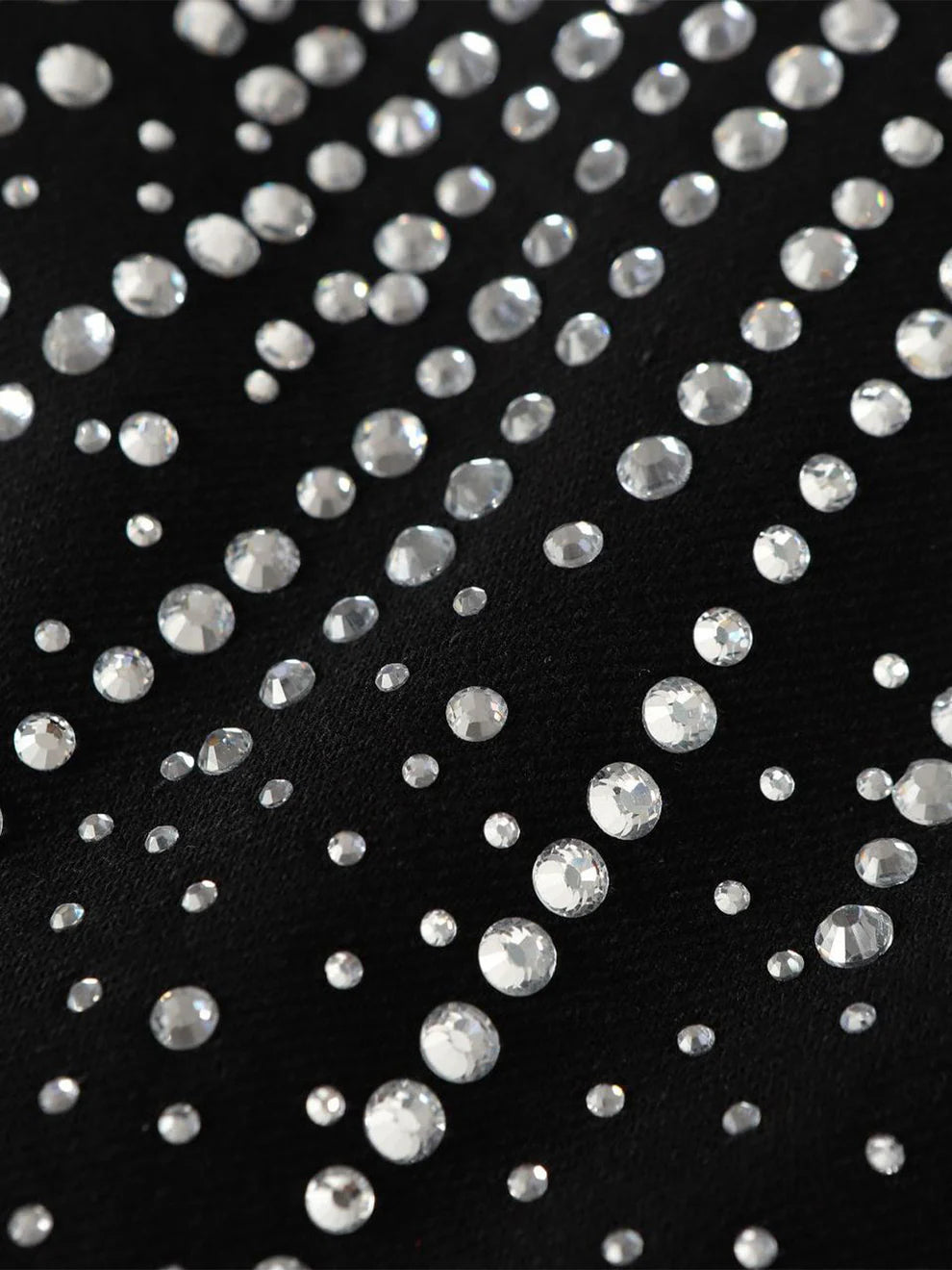 Crystal Rhinestone Denim — Black