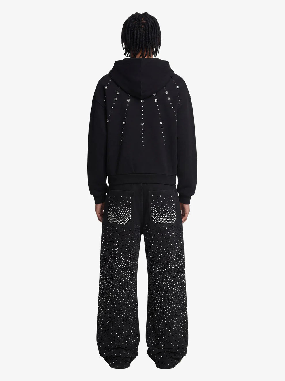 Crystal Rhinestone Denim — Black