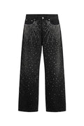 Crystal Rhinestone Denim — Black