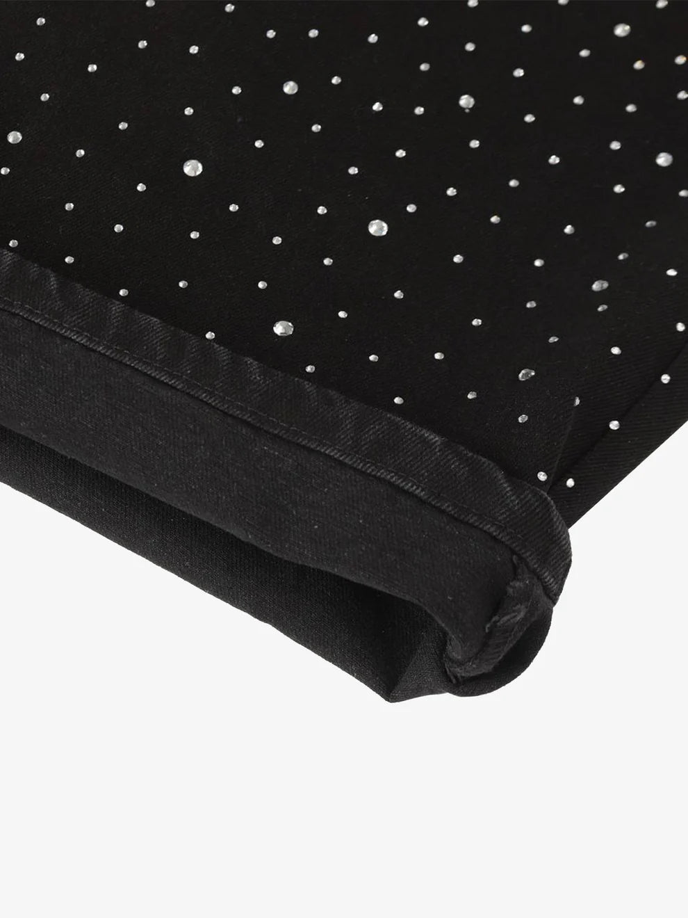 Crystal Rhinestone Denim — Black