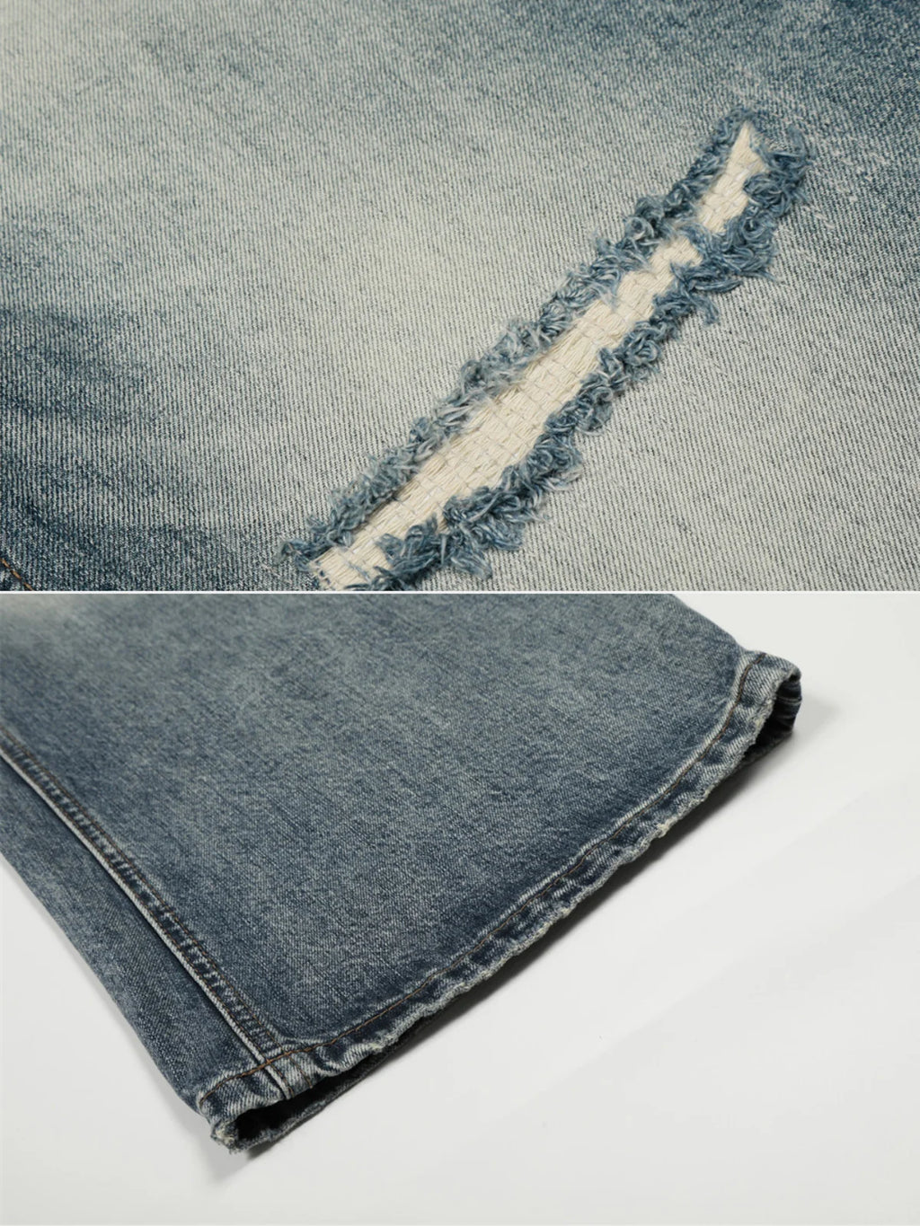 Distressed Vintage Denim — Washed Blue