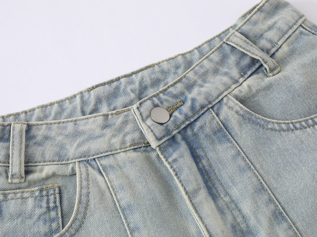 Star Frayed Denim — Ice Blue