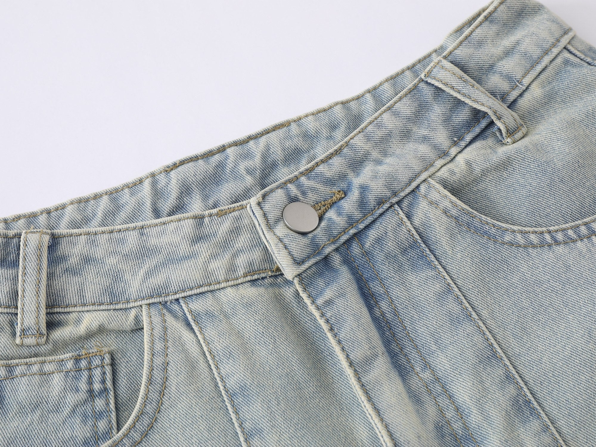Star Frayed Denim — Ice Blue