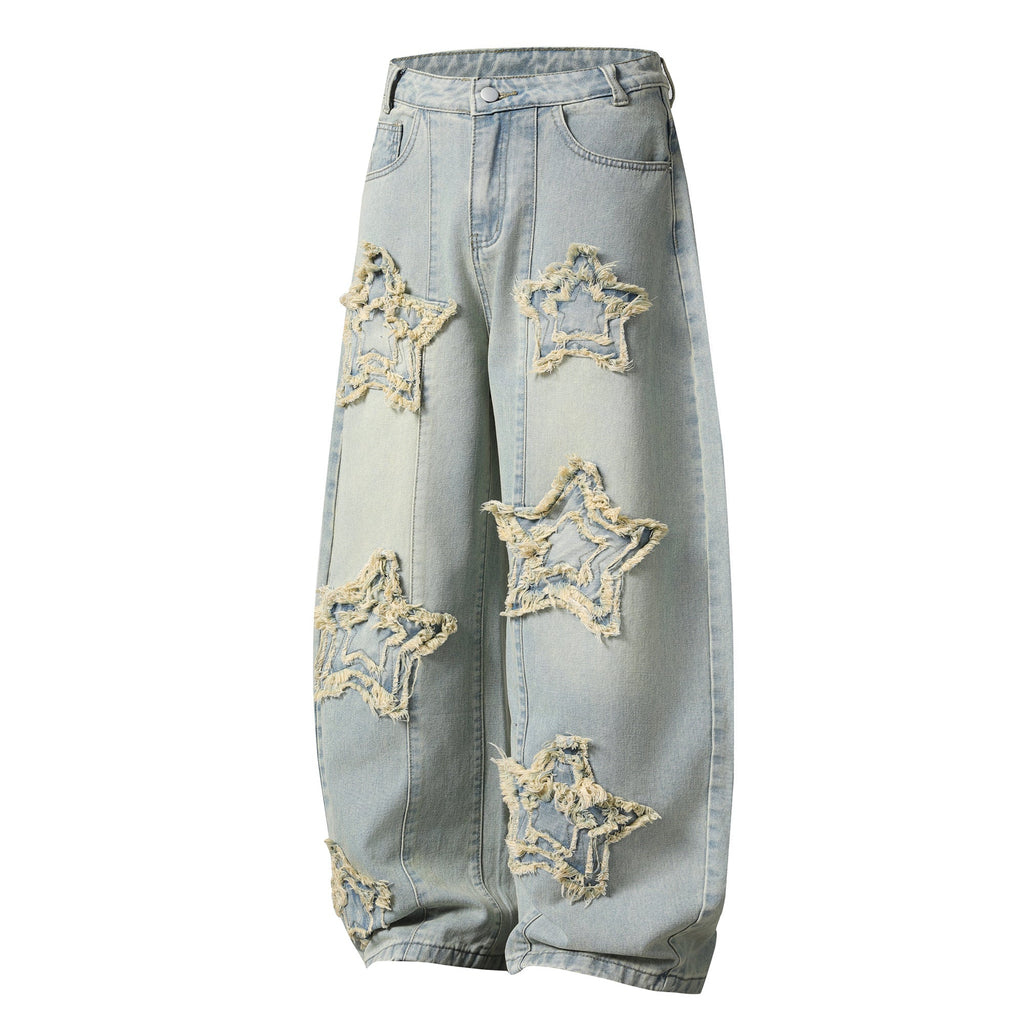Star Frayed Denim — Ice Blue