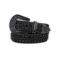 Black Dazzle Rhinestone Belt — Black