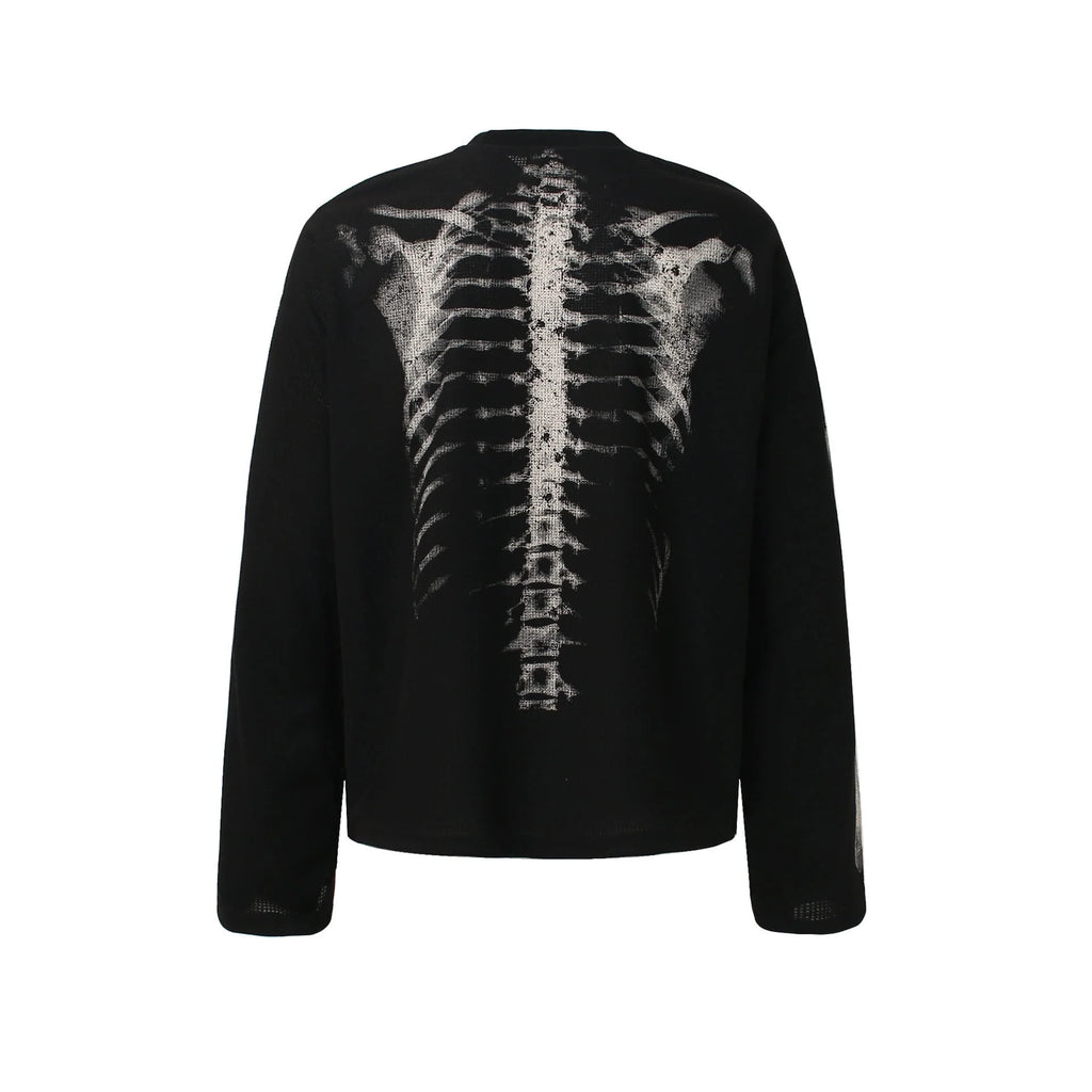 Skeleton X-Ray Knit Longsleeve Black
