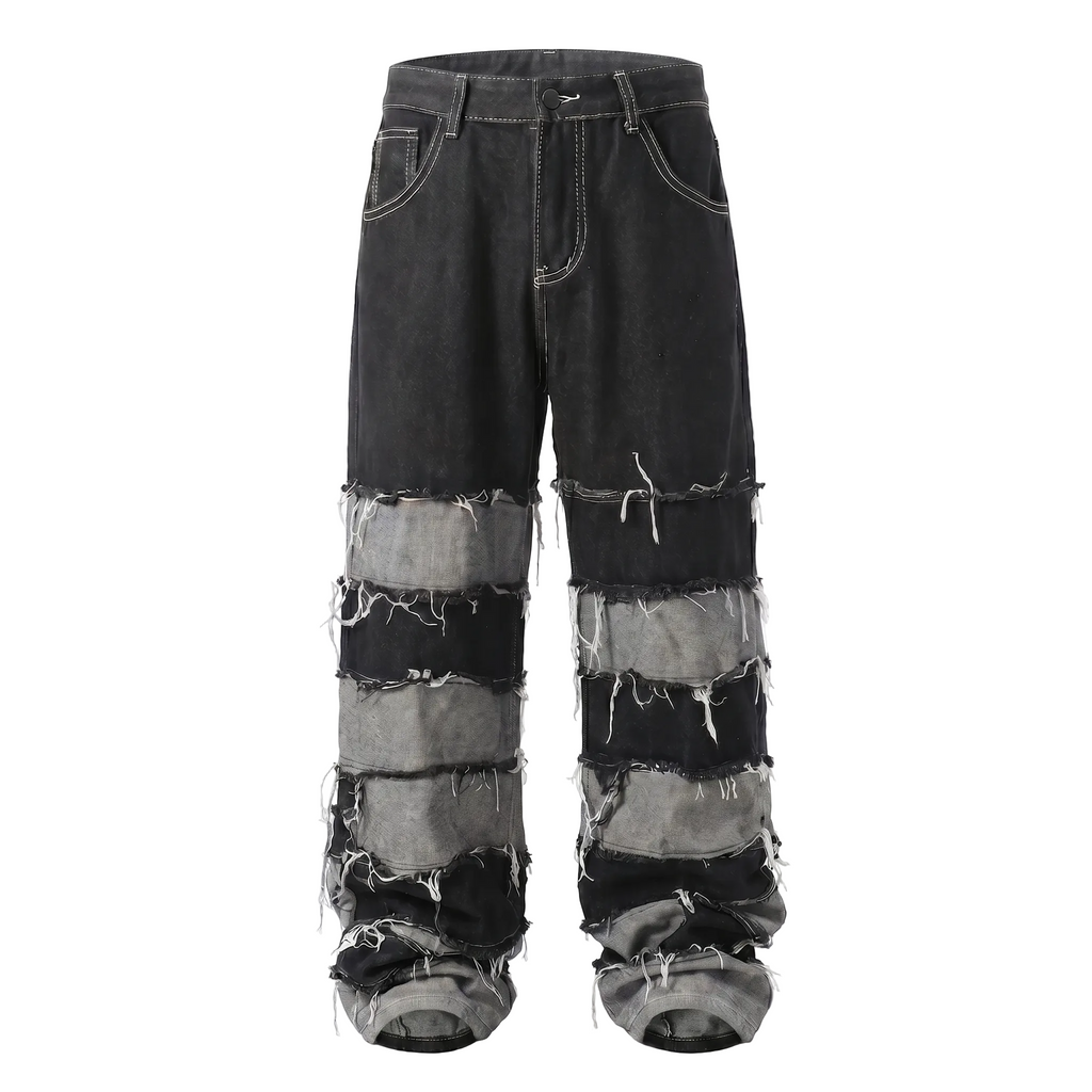 Patchwork Distressed Jeans